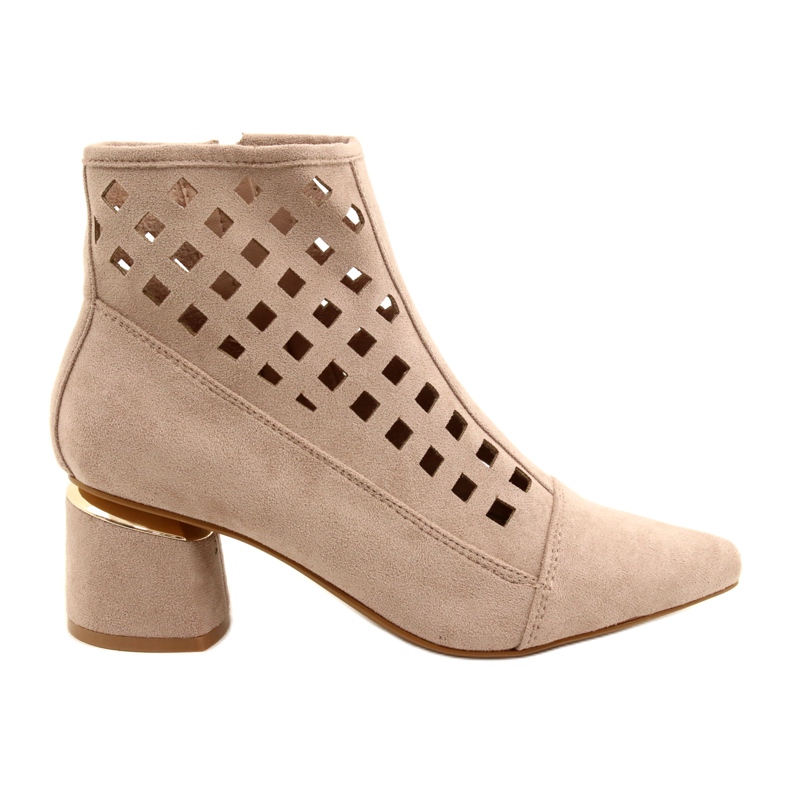 M.Daszyński Stivali traforati da donna Daszyński MR2168A-3 camoscio Beige
