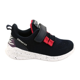 American Club RD13/22 Scarpe sportive con velcro, blu navy