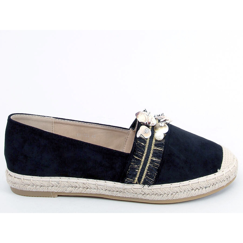 Espadrillas nere Lola con conchiglie nero