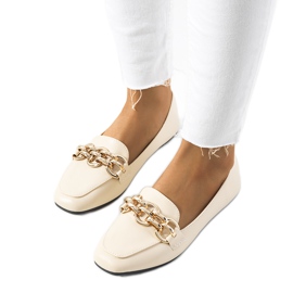 Mocassini beige con catena Tillison