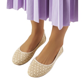 Ballerine in pizzo Chuwi beige lucido