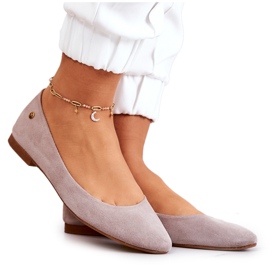 Ballerine da donna in camoscio Maciejka 04100-42 Beige