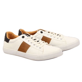 Sneakers basse con ecopelle Big Star M II174037 bianca marrone