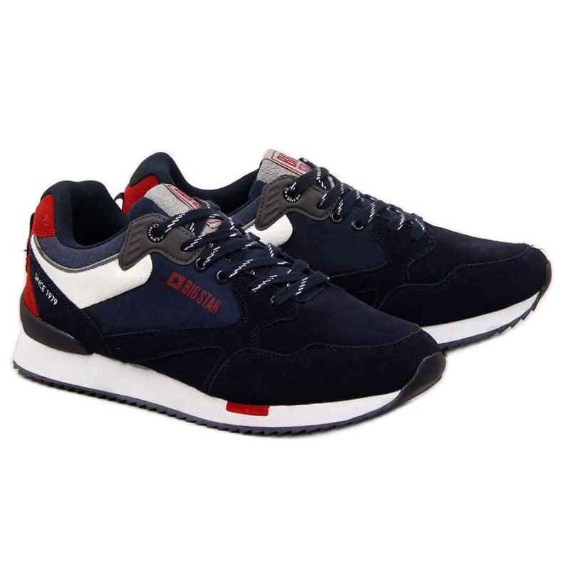 Scarpe sportive in pelle Big Star M II174190 blu navy