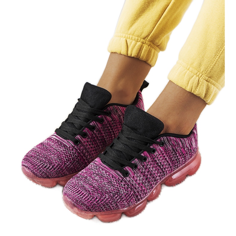Sneakers sportive Anya rosa melange nero