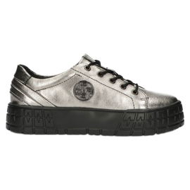 Filippo Eleganti DP3528 / 22 GN Gun Metal Sneakers in pelle marrone argento