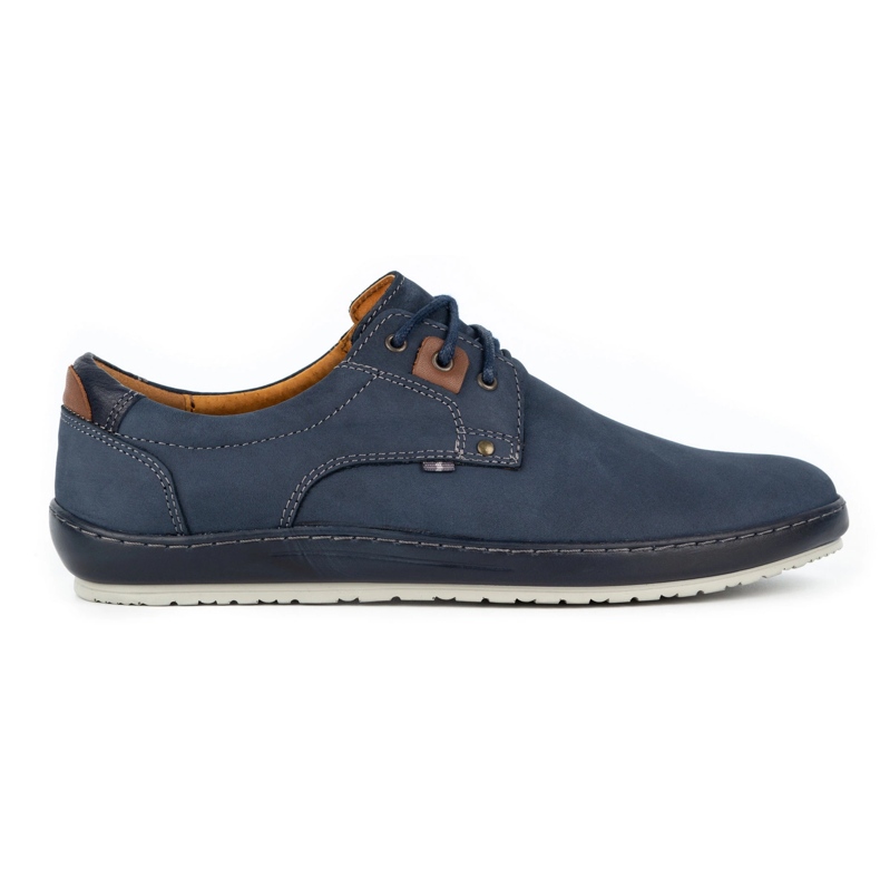 Kampol Scarpe casual da uomo in pelle 24KAM blu navy