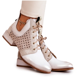 Stivali in pelle Maciejka 05541-25 Beige chiaro