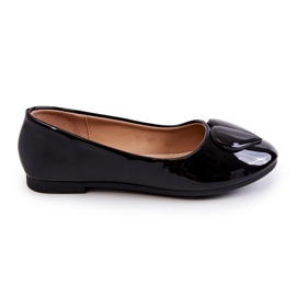 Vinceza Ballerine Per Bambini Laccate Con Cuore Nero Corty