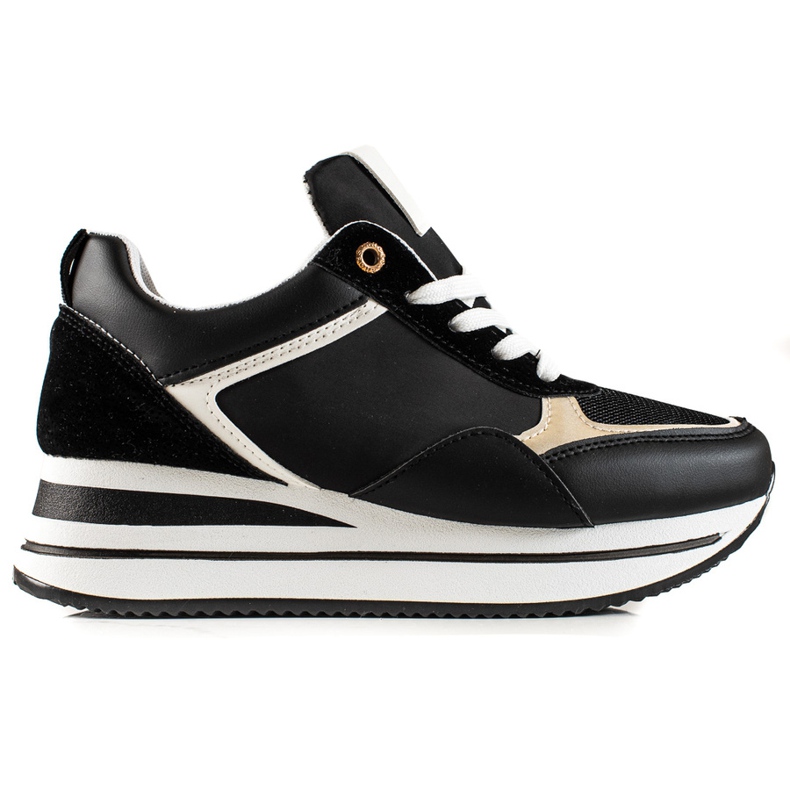 TRENDI Sneakers alla moda sulla piattaforma nero