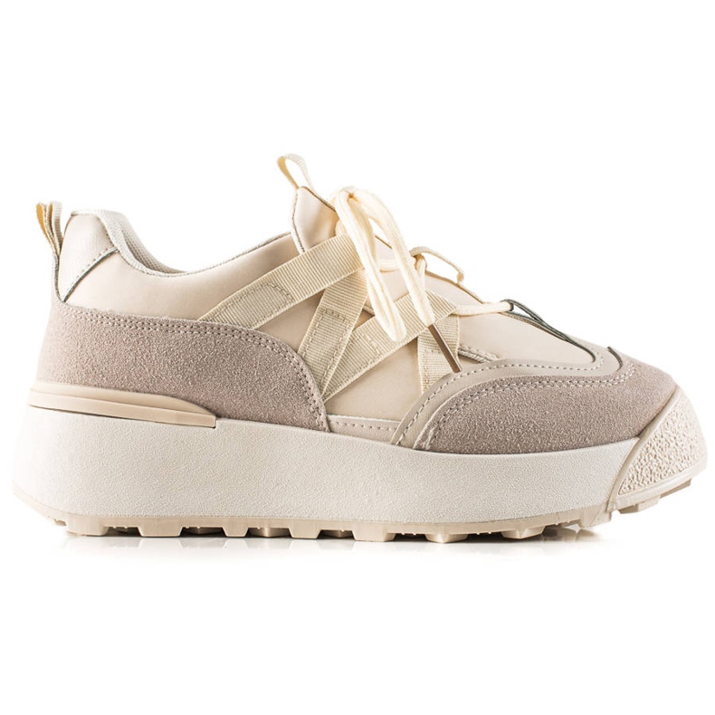 Seastar Scarpe da ginnastica legate sulla piattaforma beige
