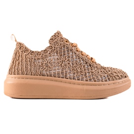 ARTIKER Sneakers traforate sulla piattaforma beige