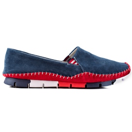 ARTIKER Slipon in pelle rosso blu navy