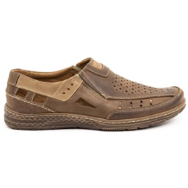 Olivier Mocassini da uomo in pelle marrone 893MP