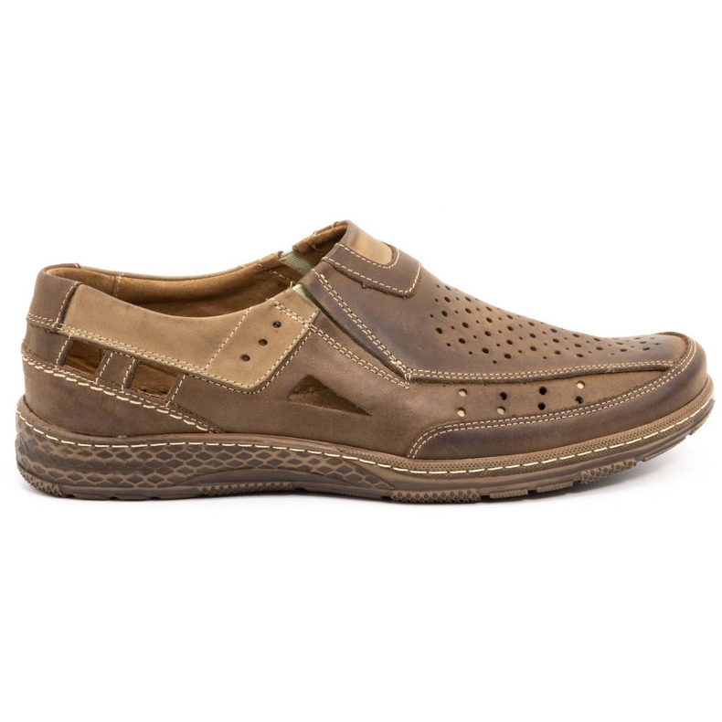 Olivier Mocassini da uomo in pelle marrone 893MP