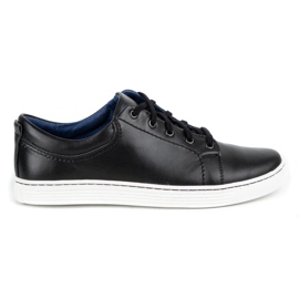 Olivier Scarpe casual da uomo in pelle 946MA nere nero