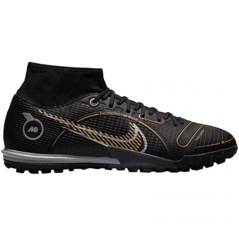 Nike Mercurial Superfly 8 Academy Tf M DJ2878 007 scarpe da calcio nero nero