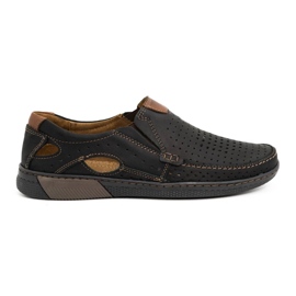 Olivier Mocassini da uomo in pelle 937MP scarpe nere nero