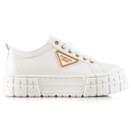Goodin Sneakers Con Ecopelle Sulla Piattaforma bianca