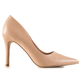 Goodin Tacchi alti classici realizzati in ecopelle beige