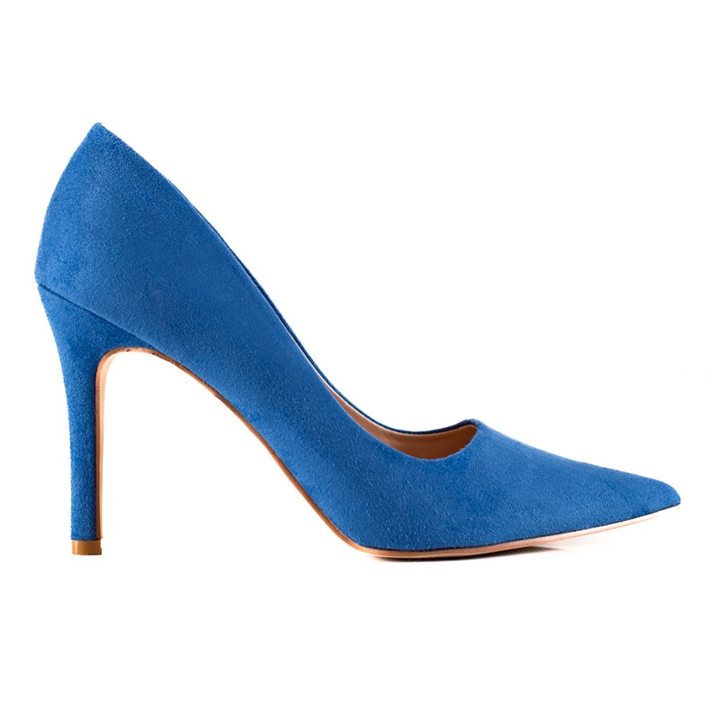 Goodin Stiletti Blu Con Pelle Scamosciata