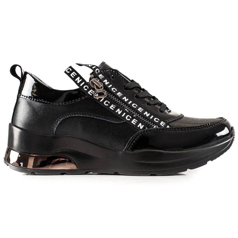 Goodin Sneakers In Pelle Con Cerniera nero