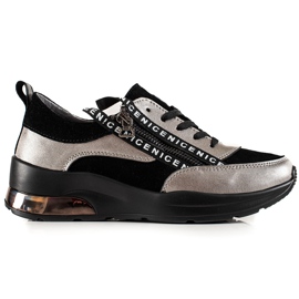 Goodin Sneakers In Pelle Con Cerniera nero