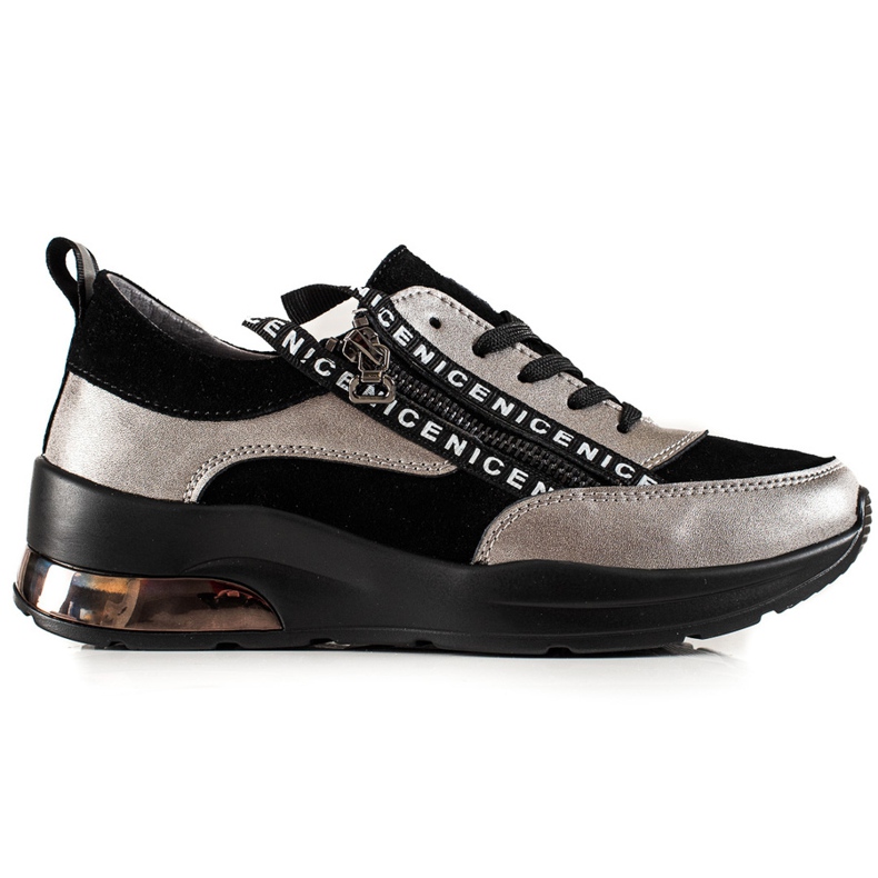 Goodin Sneakers In Pelle Con Cerniera nero