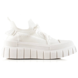 TRENDI Sneakers alla moda sulla piattaforma bianco