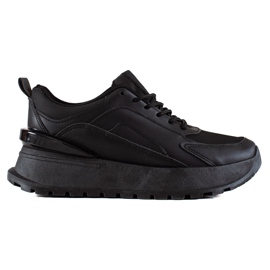 TRENDI Sneakers in ecopelle nere nero