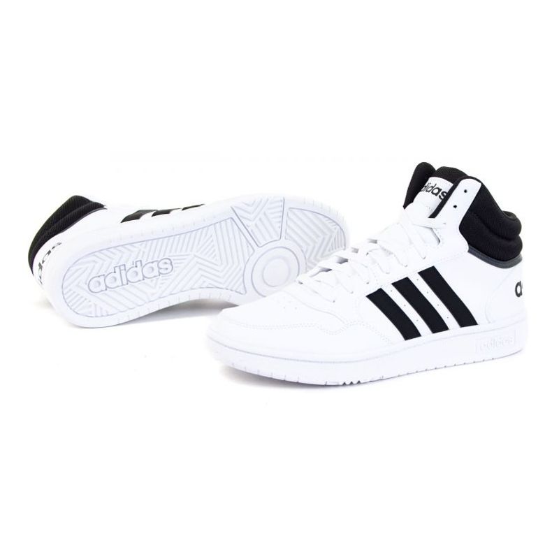 Scarpe Adidas Hoops 3.0 Mid M GW3019 bianca