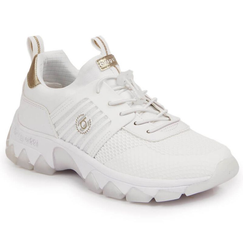 Sneakers con zeppa Bugatti W INT1697 bianche bianca d'oro