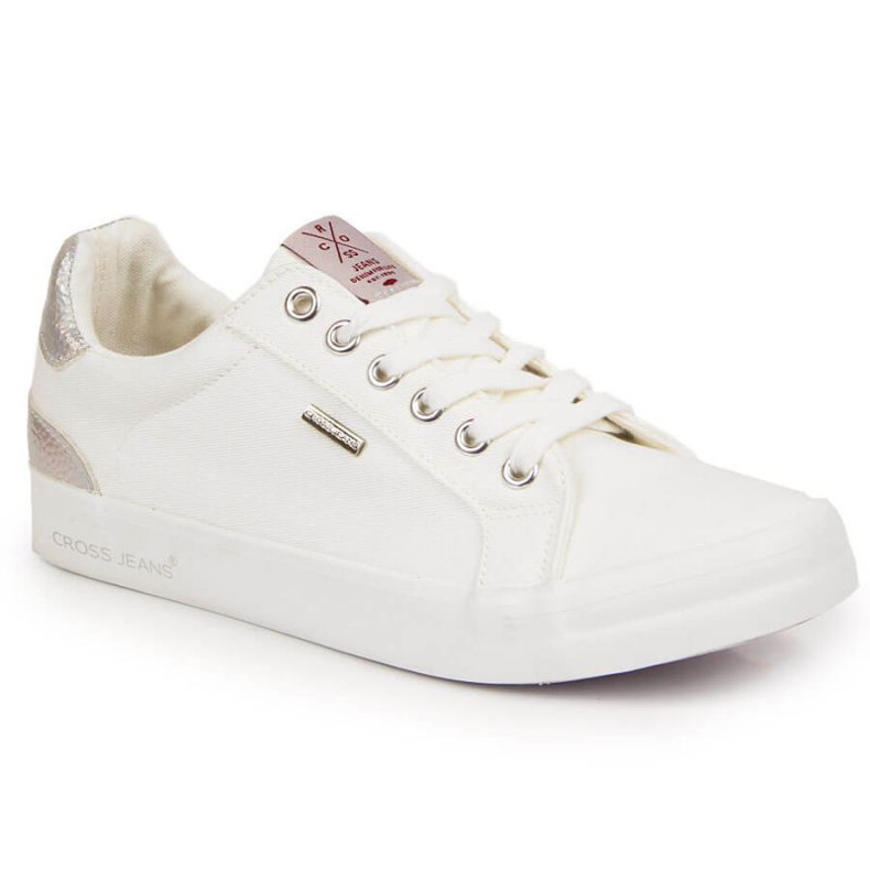 Sneakers Textile Cross Jeans W JJ2R4038C bianche bianca d'argento