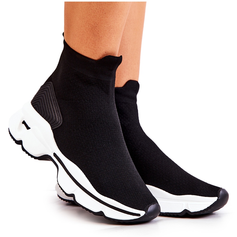 PS1 Scarpe sportive nere a calzino alto Bailee nero