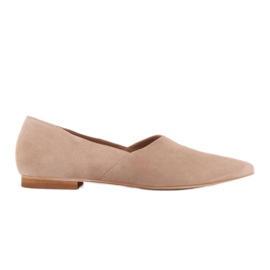 Marco Shoes Ballerine in camoscio con cut-out 1285P-047-1 beige