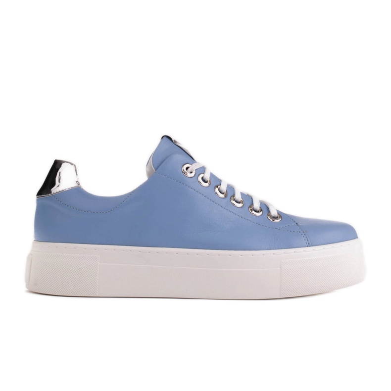 Marco Shoes Sneakers leggere con suola spessa blu d'argento