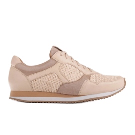 Marco Shoes Sneakers con elementi di rafia e pelle fiore 2229P-1273-1280-047-1 beige