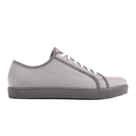 Marco Shoes Sneakers realizzate in interessante tessuto argentato argento grigio