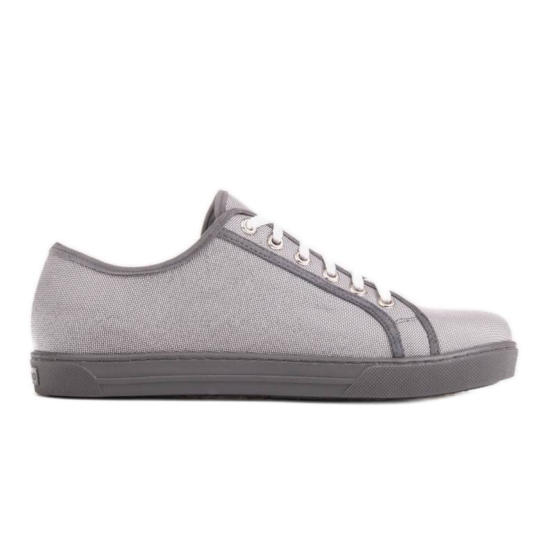 Marco Shoes Sneakers realizzate in interessante tessuto argentato d'argento grigio