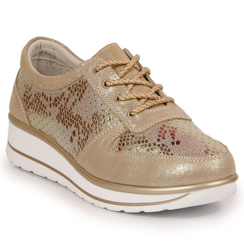 Sneakers in pelle S. Barski W OLI148 oro d'oro