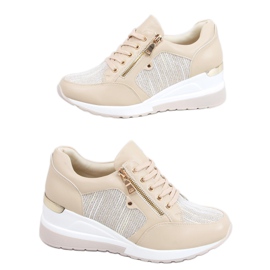 Sneakers beige con zeppa Nasto Nude