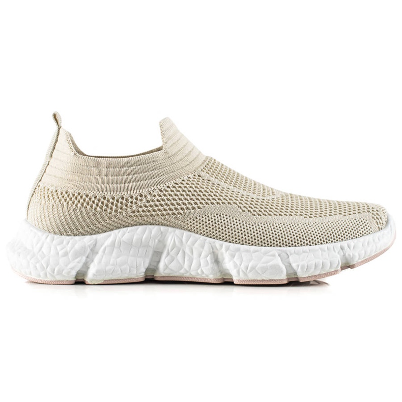 Goodin Scarpe da ginnastica senza lacci beige