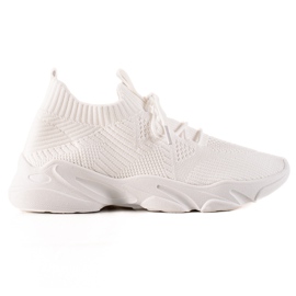 TRENDI Scarpe sportive in tessuto bianco