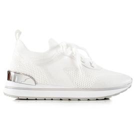 TRENDI Scarpe sportive bianche con glitter bianco
