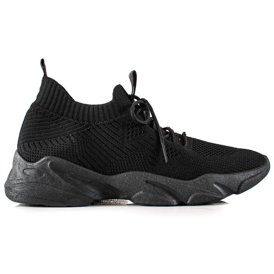 Scarpe sportive in tessuto nero
