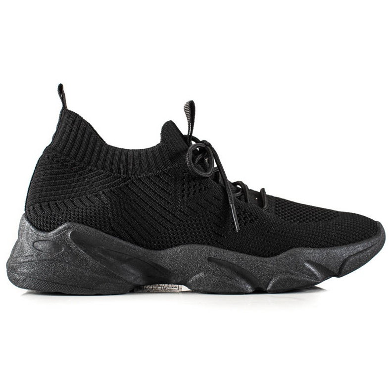 TRENDI Scarpe sportive in tessuto nero