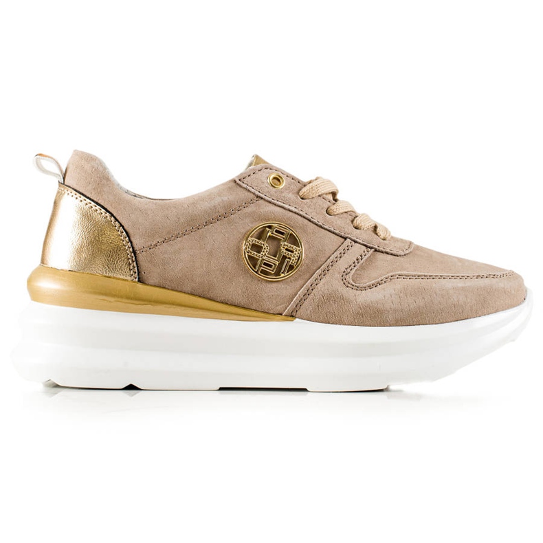 Filippo Sneakers in pelle alla moda beige marrone