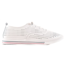 Vinceza Sneakers VICEZA in pelle traforata bianca