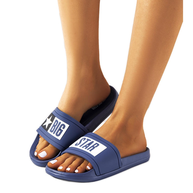 Ciabatte da donna Big Star DD274A265 blu navy