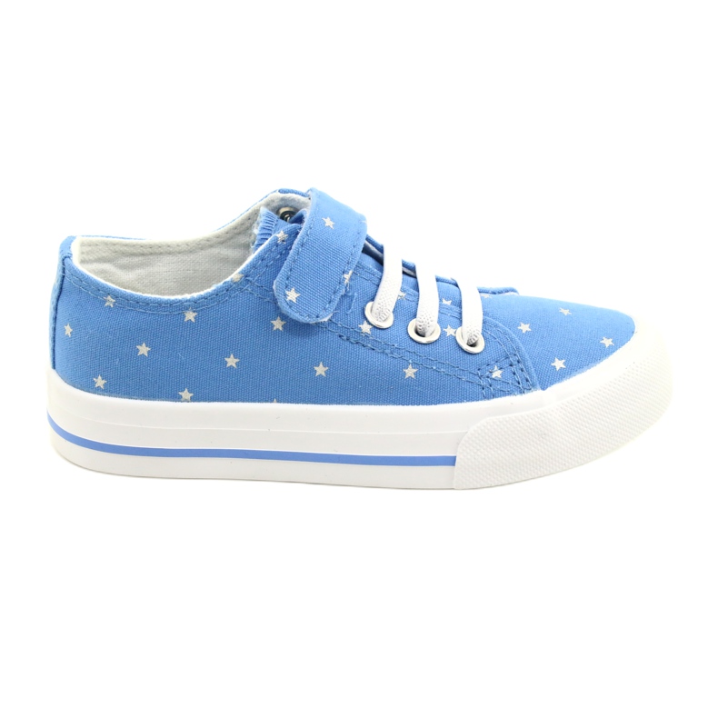 Sneakers con velcro Stelle Argento Atletico WY21383 Blu